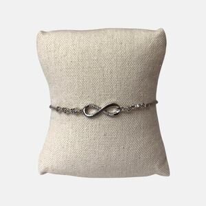 Silver-Tone Infinity Adjustable Bracelet